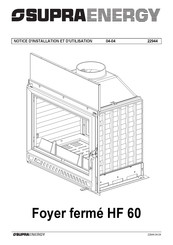 Supra energy HF 60 Notice D'installation Et D'utilisation