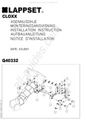 LAPPSET CLOXX Q40332 Notice D'installation