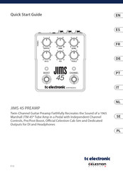 TC Electronic JIMS 45 PREAMP Guide De Démarrage Rapide