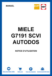 Miele G 7191 SCVi Mode D'emploi