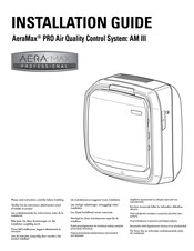 AeraMax Professional Pro AM III Guide D'installation