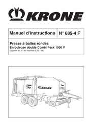 Krone Combi Pack 1500 V Manuel D'instructions