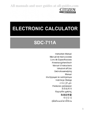 Citizen SDC-711A Manuel D'instructions