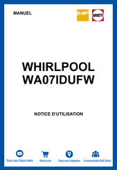 Whirlpool WA07IDUFW Notice D'utilisation