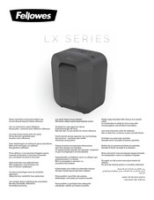 Fellowes LX25 Manuel D'instructions