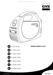 GYS NOMAD POWER 12.24V Mode D'emploi