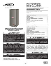 Lennox Merit CBK45UHPT-030 Instructions D'installation