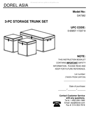 Dorel Asia DA7382 Instructions De Montage