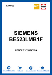 Siemens BE523LMB1F Manuel D'utilisation Et Notice D'installation