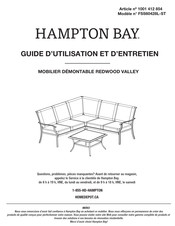 HAMPTON BAY 1001 412 854 Guide D'utilisation Et D'entretien