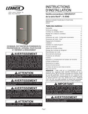 Lennox Merit CBK45UHVT-048 Instructions D'installation