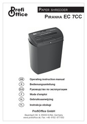 ProfiOffice PIRANHA EC 7CC Mode D'emploi