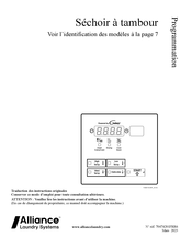 Alliance Laundry Systems HKT30K Guide A La Programmation