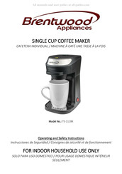 Brentwood Appliances TS-111BK Mode D'emploi