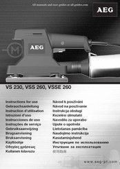 AEG VSS 260 Instructions D'utilisation