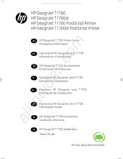 HP DesignJet T1700dr Informations D'introduction