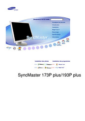 Samsung SyncMaster 173P plus Mode D'emploi