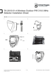 UTC Fire & Security Interlogix TX-2810-01-4 Fiche D'installation