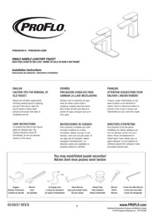 Proflo PFWSCM1M115 Instructions D'installation