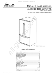 Dacor EF36BNF Manuel D'utilisation Et D'entretien