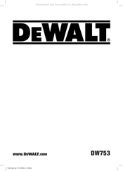 Dewalt DW753 Traduction De La Notice D'instructions Originale