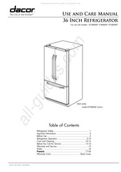 Dacor EF36BNNF Manuel D'utilisation Et D'entretien