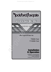 Rockford Fosgate POWER T500-1bd CP Installation Et Fonctionnement