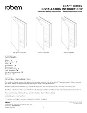 Robern CRAFT ND Instructions D'installation