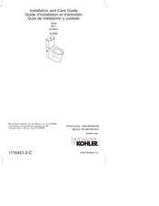 Kohler K-3723 Guide D'installation Et D'entretien