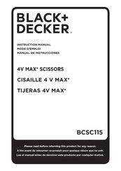 Black & Decker BCSC115 Mode D'emploi