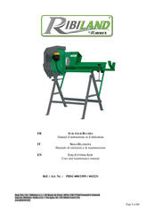 Ribimex Ribiland PRSC400/150N Manuel D'instructions Et D'utilisation