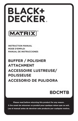 Black & Decker MATRIX BDCMTBFF Mode D'emploi