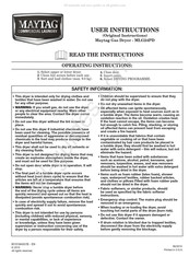 Maytag MLG24PD Instructions De L'utilisateur