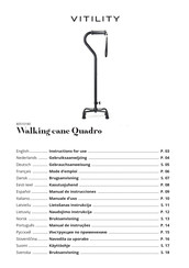 Vitility Walking cane Quadro Mode D'emploi