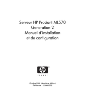 HP ProLiant ML570 Generation 4 Manuel D'installation Et De Configuration