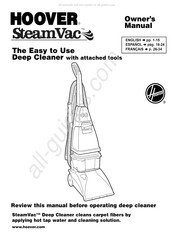 Hoover SteamVac F5835900 Manuel D'utilisation