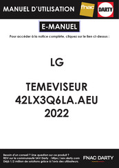 Lg 42LX3Q6LA.AEU Guide De L'utilisateur