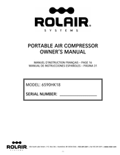 Rolair 6590HK18 Manuel D'instructions