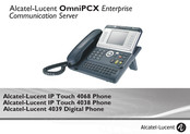 Alcatel-Lucent OmniPCX 4038 Manuel Utilisateur