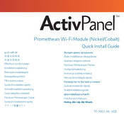 promethean ActivPanel TP-3001-ML-V02 Guide D'installation Rapide