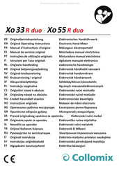 Collomix Xo 33 R duo Manuel D'instructions