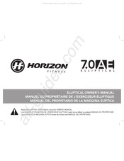 Horizon Fitness 7.0 AE Manuel Du Propriétaire