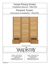 Yardistry Fusion YM11703 Instructions D'installation