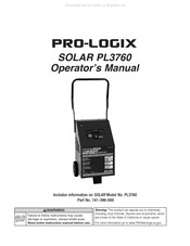 Pro-Logix SOLAR PL3760 Manuel D'utilisation