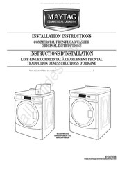 Maytag Commercial Laundry MHN30PNBGW Instructions D'installation