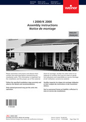 weinor K 2000 Notice De Montage