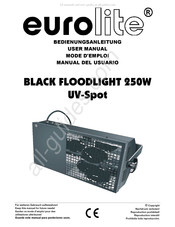 EuroLite BLACK FLOODLIGHT 250W UV-Spot Mode D'emploi