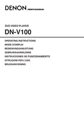 Denon Professional DN-V100 Mode D'emploi