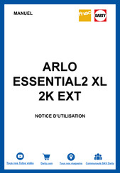 Arlo Essential XL HD Mode D'emploi