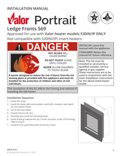 Valor Portrait Ledge 569LFP Manuel D'installation